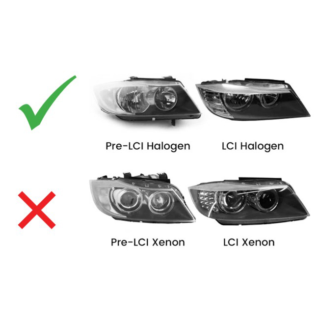 DTM style Xenon Headlights for BMW E90 / E91 PRE-LCI (05-08) - Bilde 6