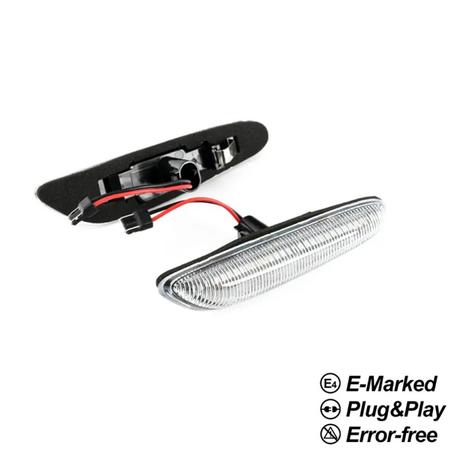 Dynamic LED side indicators for BMW E90 / E91 (05-11), white - Bilde 2