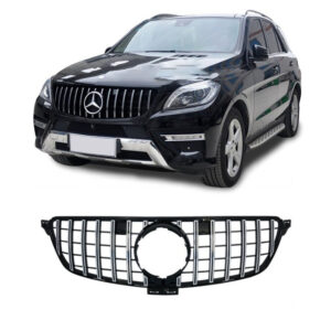 Front grille for Mercedes-Benz GLE W166 (15-19), black + chrome