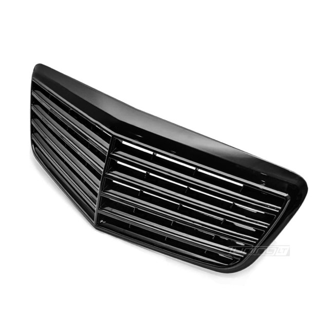 Front Grille for Mercedes-Benz W211 facelift (06-09), glossy black - Bilde 3