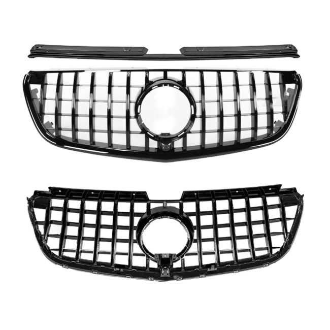GT R Panamericana style Front Grille for Mercedes Vito W447 (14-19), glossy black - Bilde 3