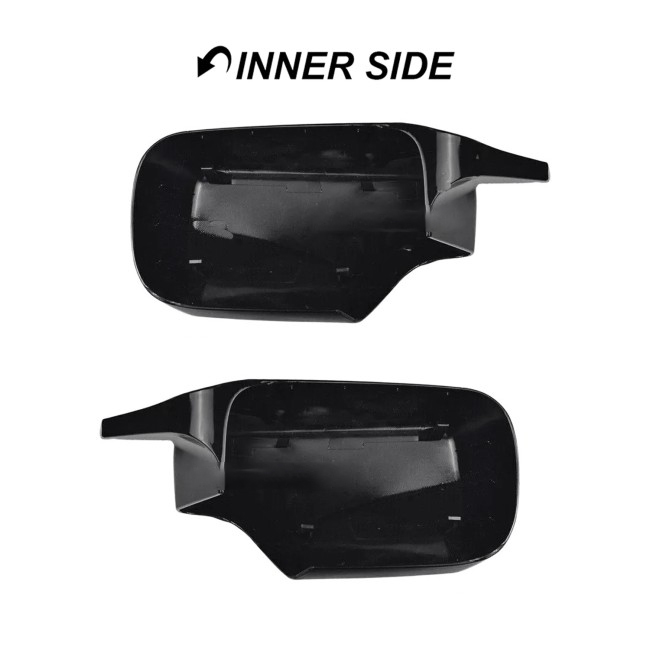 M style Mirror Caps set for BMW E46 Sedan / Touring / Compact, glossy black - Bilde 7
