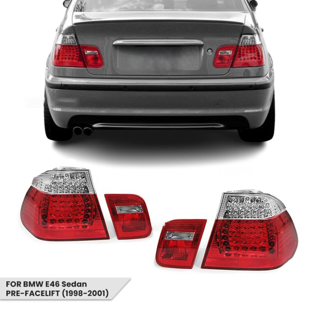 LED Tail Lights set for BMW E46 (98-01) Sedan, smoked