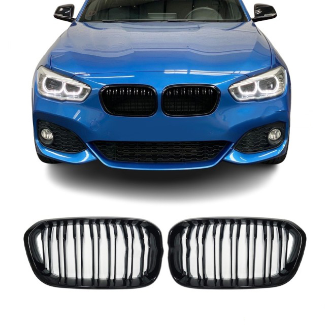 Performance kidney grille for BMW F20 / F21 LCI (15-19), glossy black