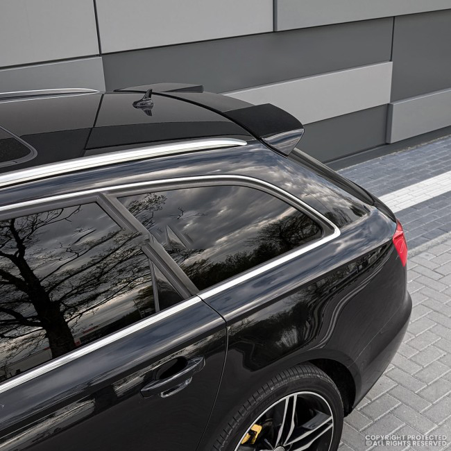 RS-style Roof Spoiler for Audi A6 C7 Avant (11-18), glossy black - Bilde 2