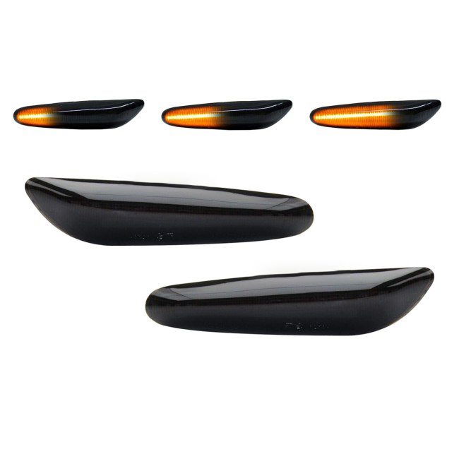 Sequential LED side indicators for BMW E46 sedan / touring (01-05), black