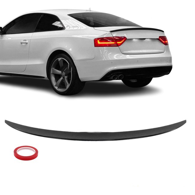 Trunk Spoiler for Audi A5 B8 Coupe (07-16), glossy black