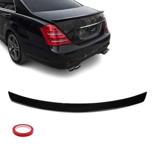 Trunk spoiler for Mercedes-Benz W221 (05-13), glossy black
