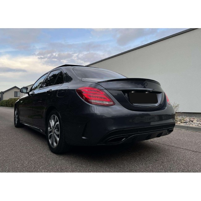 Trunk spoiler for Mercedes W205, glossy black (14-21) - Bilde 7