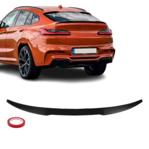 Competition style Trunk Spoiler for BMW X4 G02, glossy black