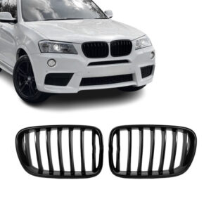 Front kidney Grille set for BMW X3 F25 PRE-LCI (11-14), glossy black