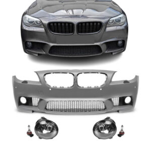 M5-inspired Front Bumper for BMW F10 / F11 PRE-LCI (10-13), with clear fog lights