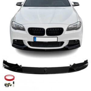 Performance front bumper Lip for BMW F10 / F11, glossy black