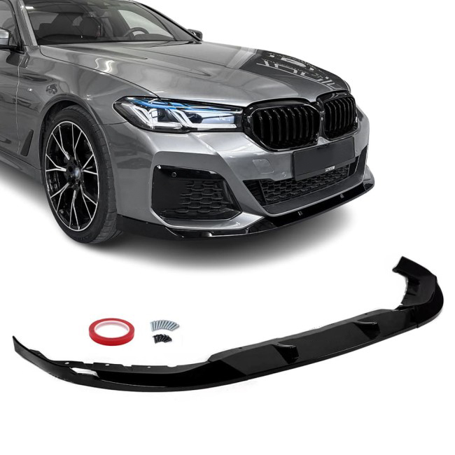 Performance Front Bumper Lip Spoiler for BMW G30 / G31 LCI (21-23), glossy black