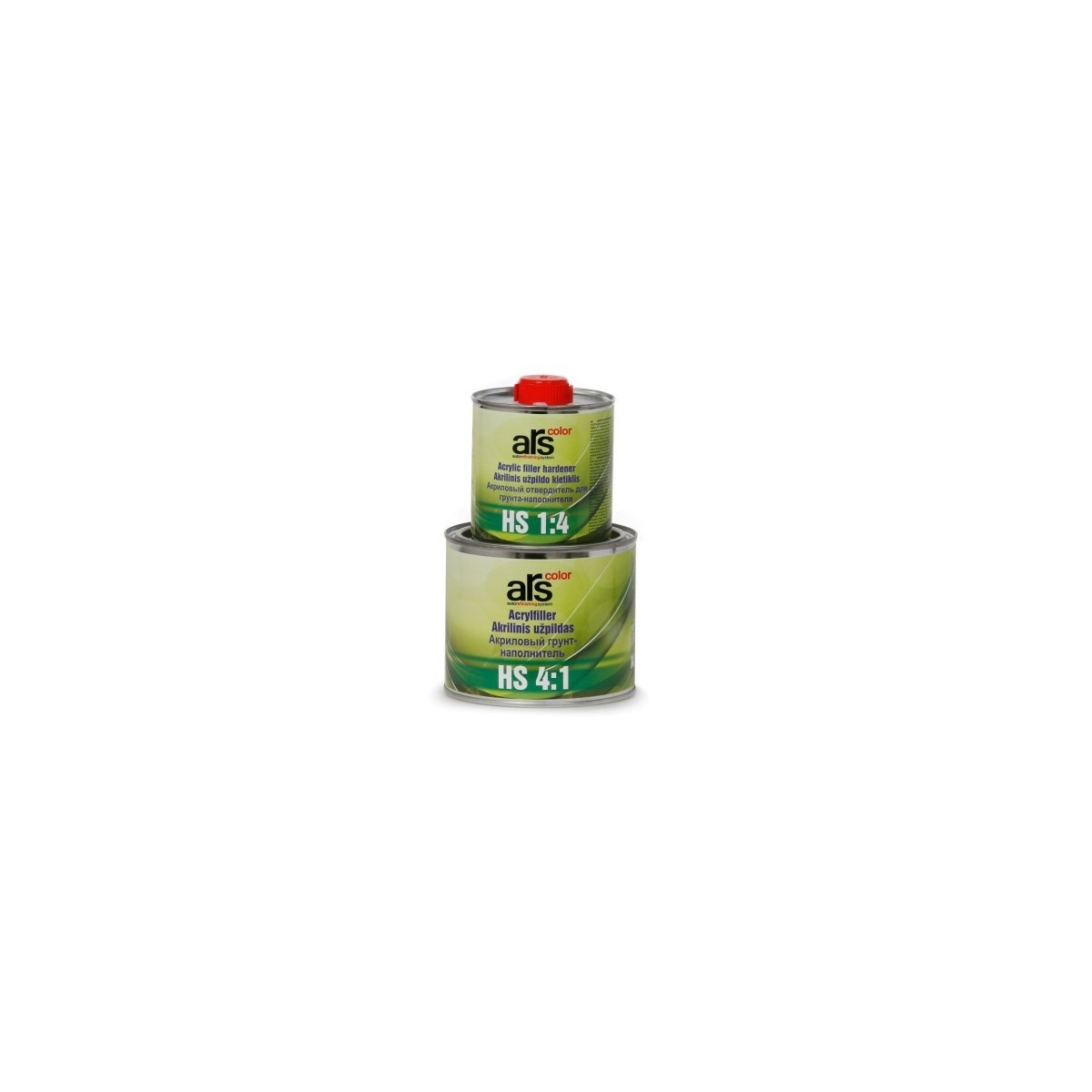 ARS HS 4:1 Acrylic filler with hardener, grey 0.4l+0.1l