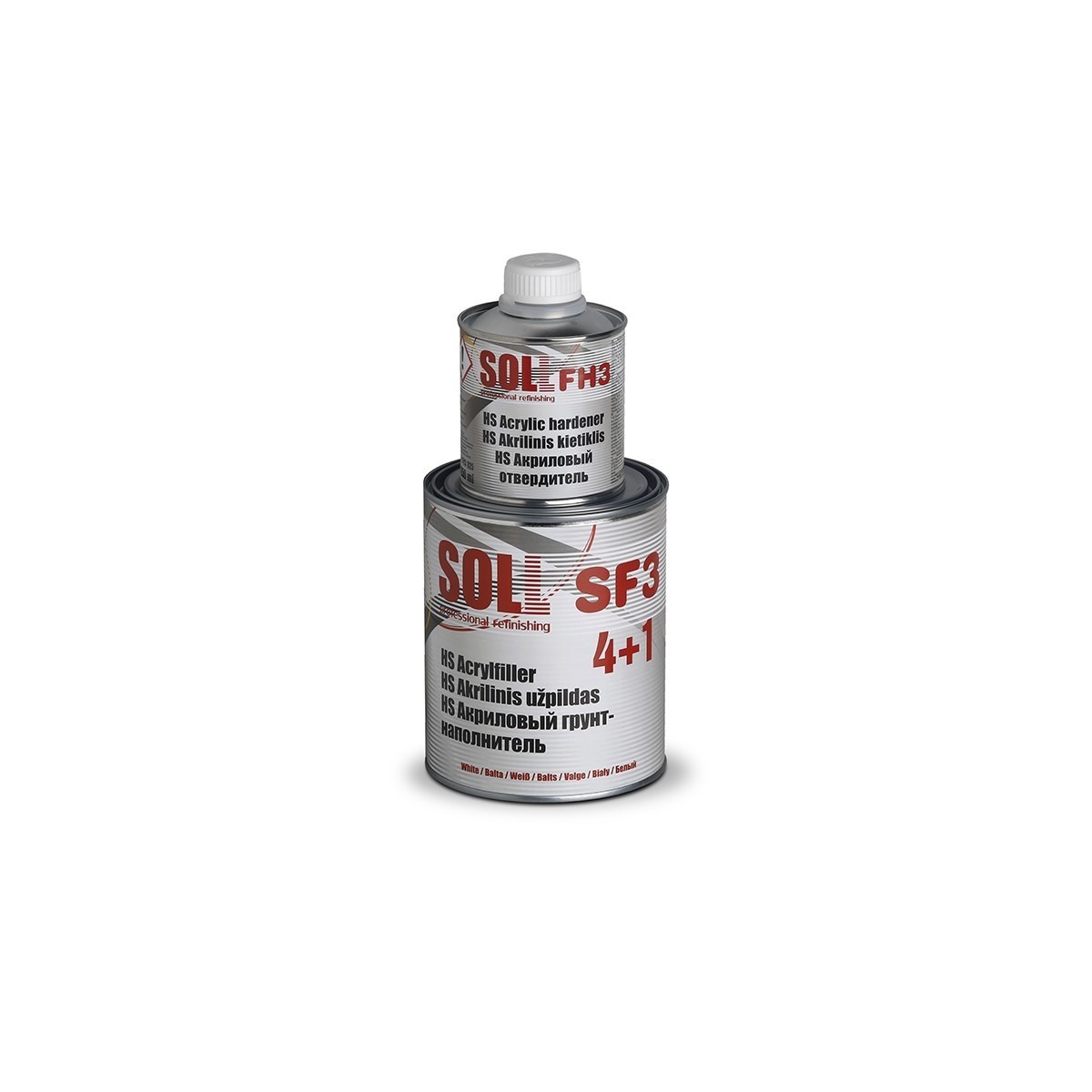 SOLL Acrylic filler with hardener HS 4+1 SF3, color white 1.25l
