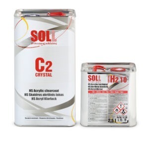 SOLL C2 HS Acrylic clearcoat with H2 10 fast hardener 7.5ltr