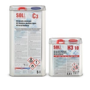 SOLL C3 HS Acrylic clearcoat with H3 10 fast hardener 7.5ltr