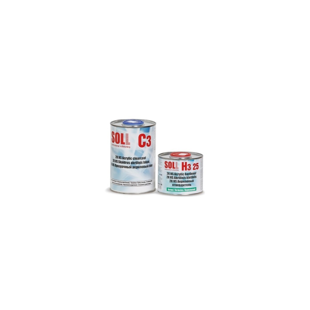 SOLL C3 HS Acrylic clearcoat with H3 25 normal hardener 1.5ltr