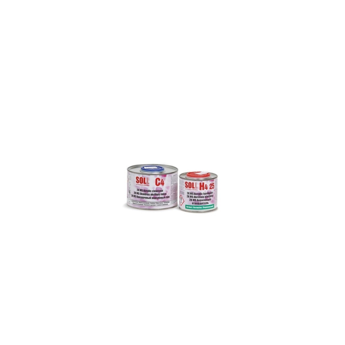SOLL C4 MS Acrylic clearcoat with H4 25 normal hardener 0.6ltr
