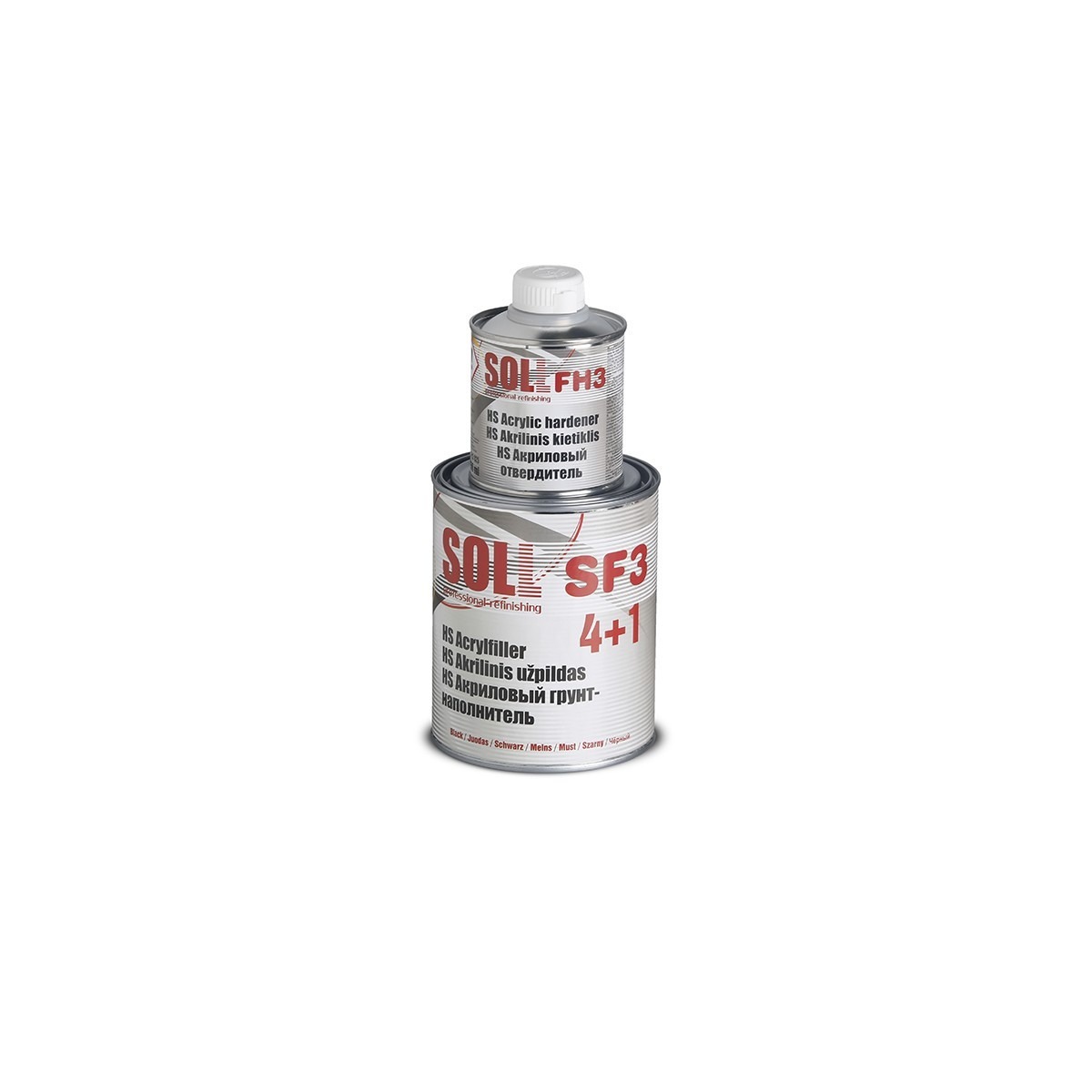 SOLL HS SF3 Acrylic filler with hardener FH3, color black 1.25l