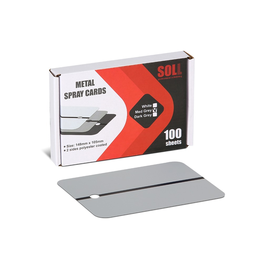 SOLL Metal spray card, med grey 148 x 105 mm