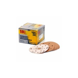 SOLL Sanding disc on paper base D150mm,15 holes, color yellow P-180
