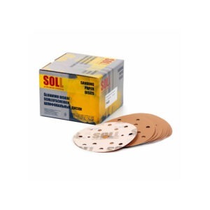 SOLL Sanding disc on paper base D150mm,15 holes, color yellow P-360
