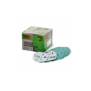 SOLL Sanding discs on plastic base D150mm, 15 holes, color green P1500